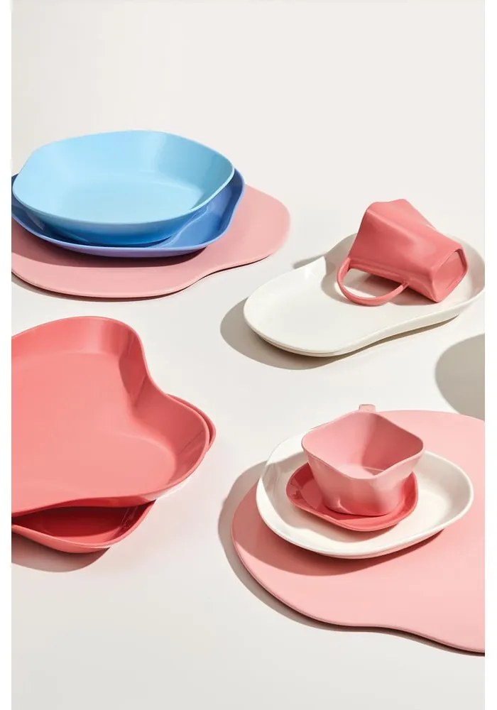 Súprava 2 ružových tanierikov Kütahya Porselen Lux, 25 x 28 cm