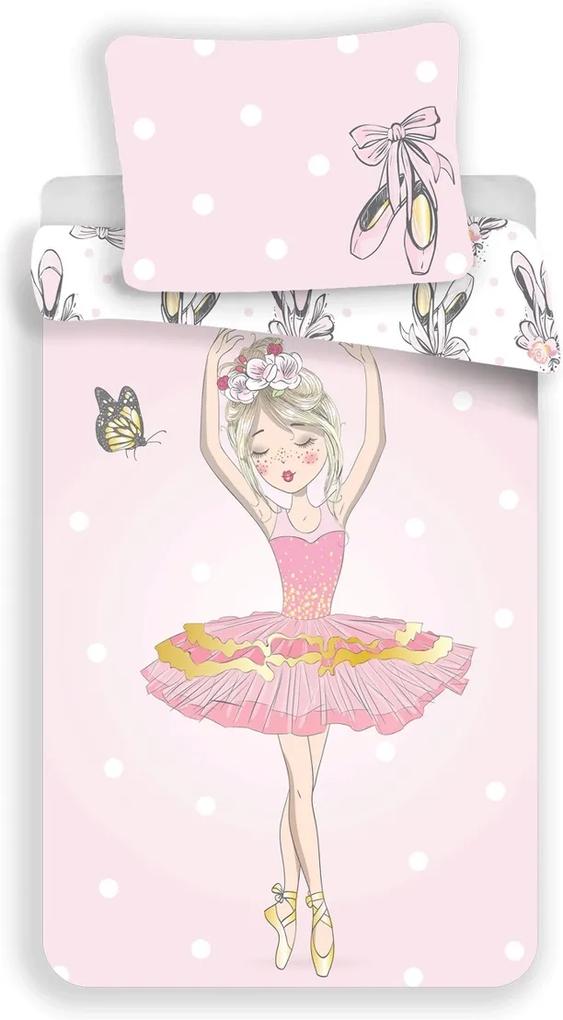 Jerry Fabrics Bavlnené obliečky Ballerina, 140 x 200 cm, 70 x 90 cm
