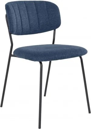 Jídelní židle ALICANTE modrá, černá podnož House Nordic 1001211