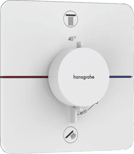 Hansgrohe ShowerSelect Comfort Q sprchová a vaňová batéria bez podomietkového telesa matná biela 15 583 700