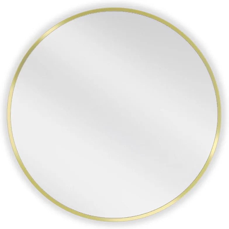 Mexen Loft, okrúhle kúpeľňové zrkadlo 65 cm, farba rámu zlatá lesklá, 9850-065-065-000-50