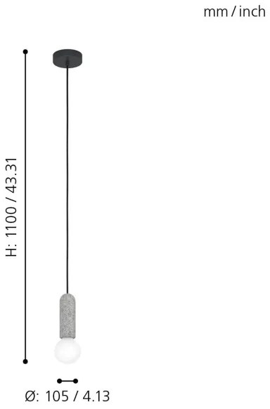 Eglo 39831 - Luster na lanku GIACONECCHIA 1xE27/40W/230V