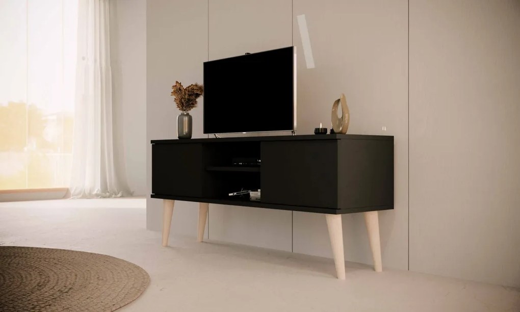 TV stolek TORONTO 120 cm černý