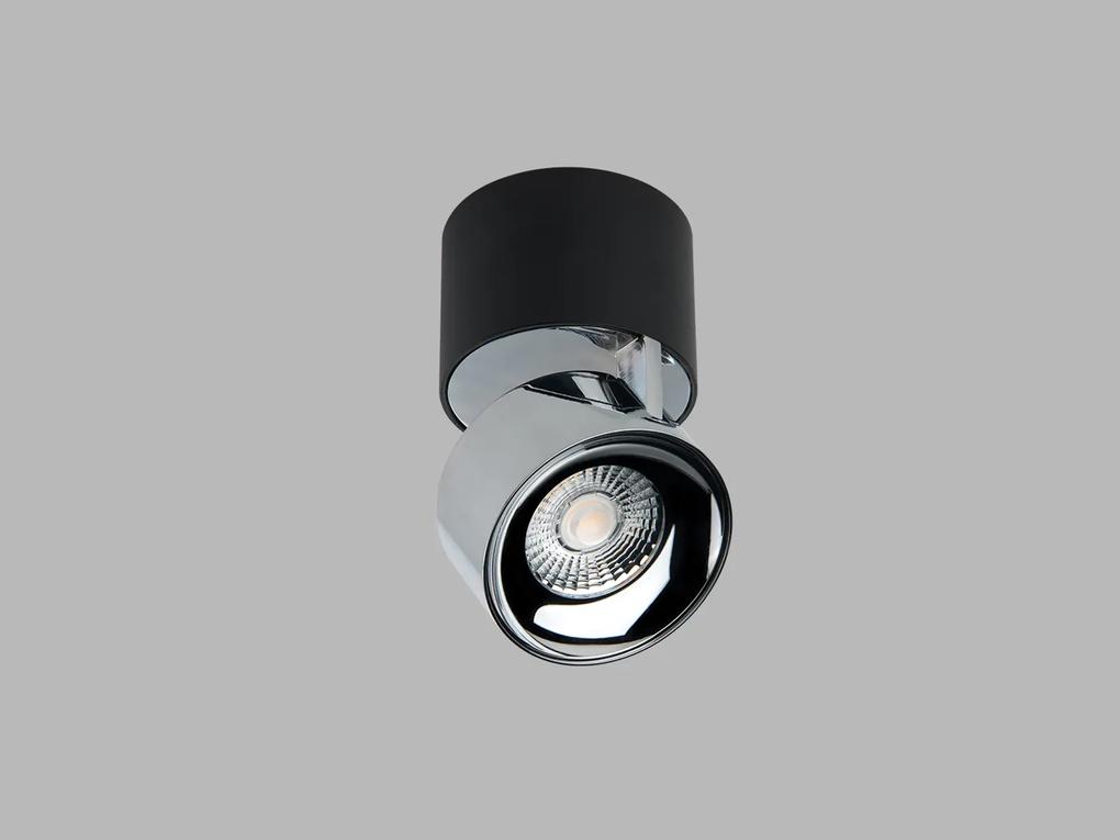LED2 11508335DT KLIP ON stropné povrchové bodové svietidlo LED D77mm 11W/770lm 3000K TRIAC čierna, chróm