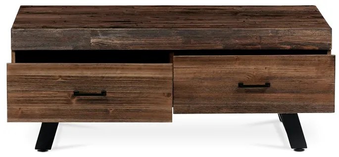 Autronic BONTEC Konferenčný stolík 120x60cm, masív, old wood, AHG-536 PINE Farba: Hnedá