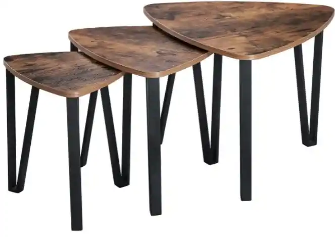 Bestent Sada konferenčných stolíkov 3ks Wood RUSTIC | Biano
