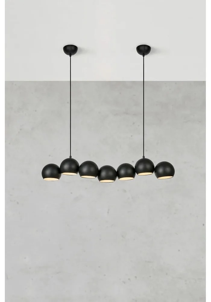 Čierne závesné svietidlo s kovovým tienidlom Cupolo – Markslöjd