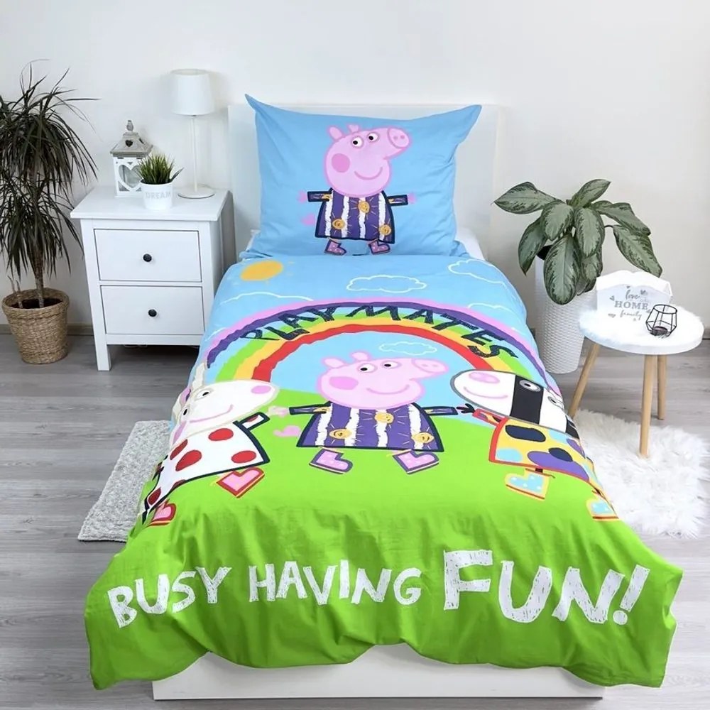 Jerry Fabrics Svietiace obliečky Prasiatko Peppa Pig - 140 x 200 cm / 70 x 90 cm