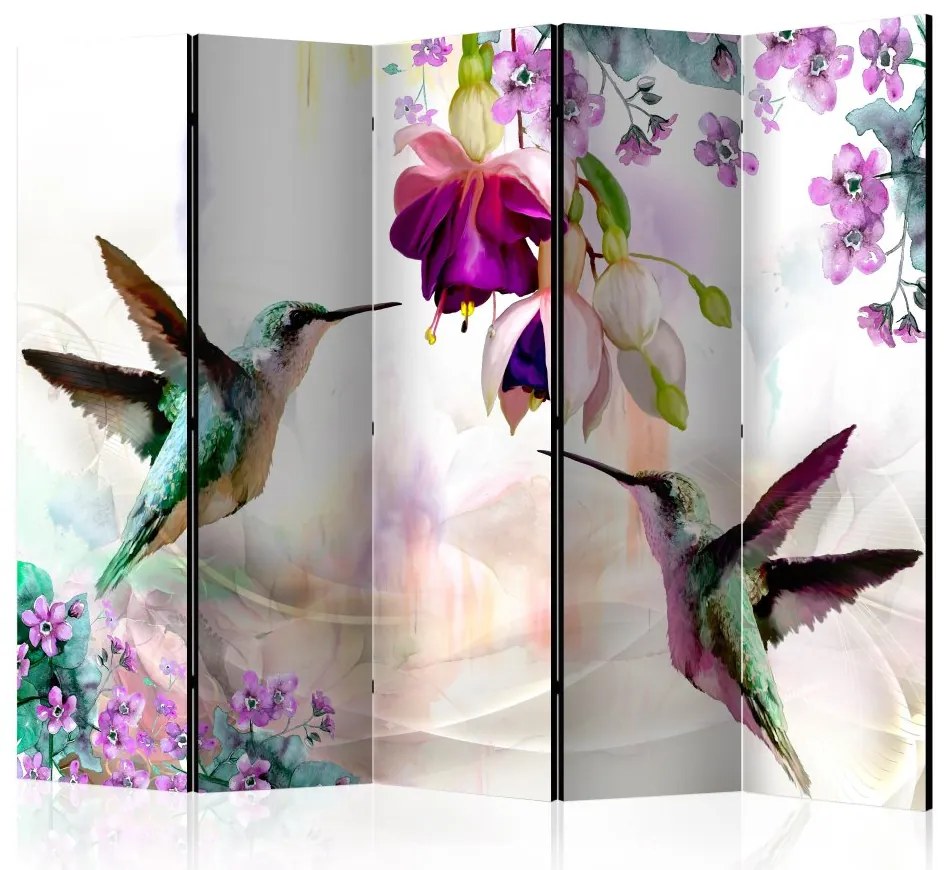 Artgeist Paraván - Hummingbirds and Flowers II [Room Dividers]