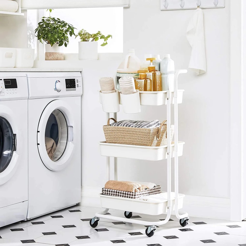 Pojazdný regál Flurry biely