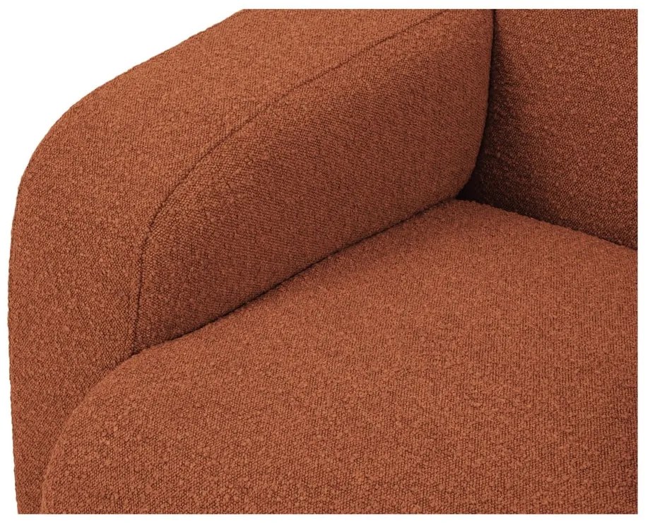 Hnedá rohová pohovka z textílie bouclé (pravý roh) Molino – Micadoni Home