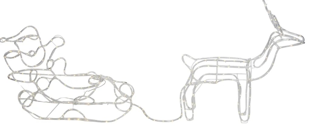 Vianočná stojaca lampa Sob so sánkami 176 cm vrátane LED s časovačom IP44 - Sori