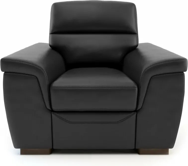 Kožené kreslo ROSSO II, čierna (nero 308)