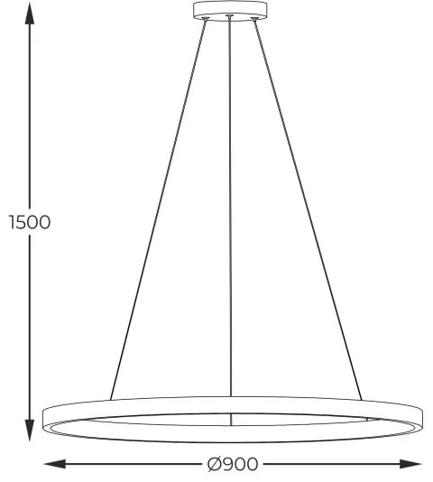 Zuma Line PEN89424-90BK - LED závesné svietidlo HORIK na lanku LED/40W/230V 3000/4000/6000K