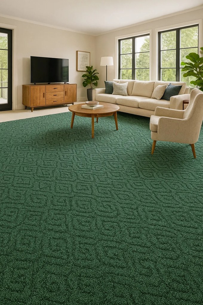 ITC, Koberec metráž Bella Marbella 25, na mieru, šíře 3m,4m,5m, zelená, filc, obývacia izba