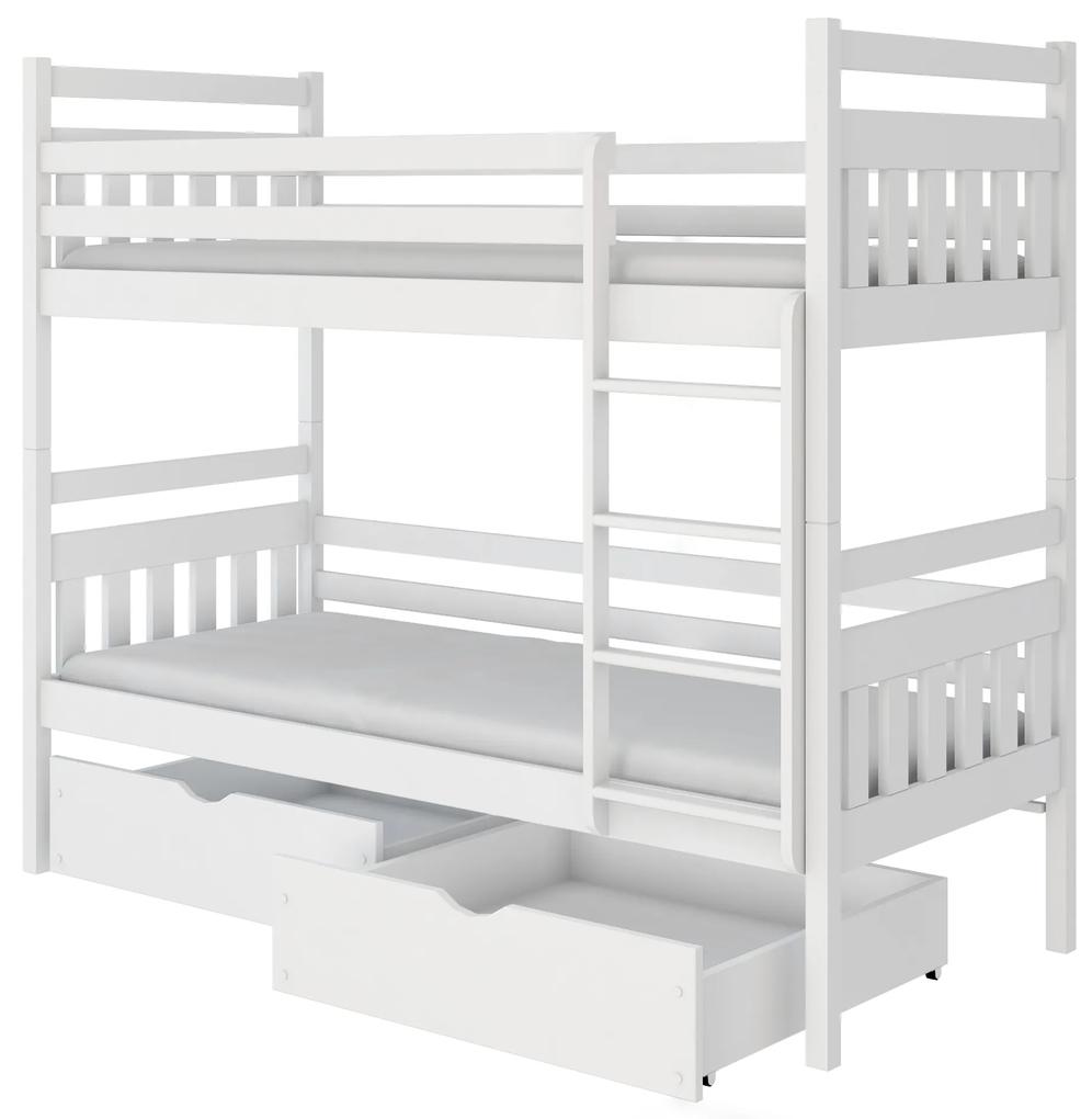 Detská posteľ 90 x 190 cm ARAS (s roštom a úl. priestorom) (biela). Vlastná spoľahlivá doprava až k Vám domov. 1013426