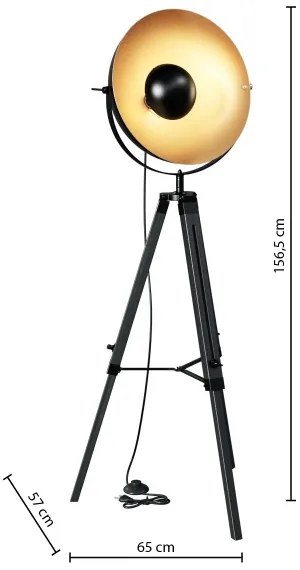 Atmosphera - Stojacia lampa LAHTI 1xE27/25W/230V paulovnia