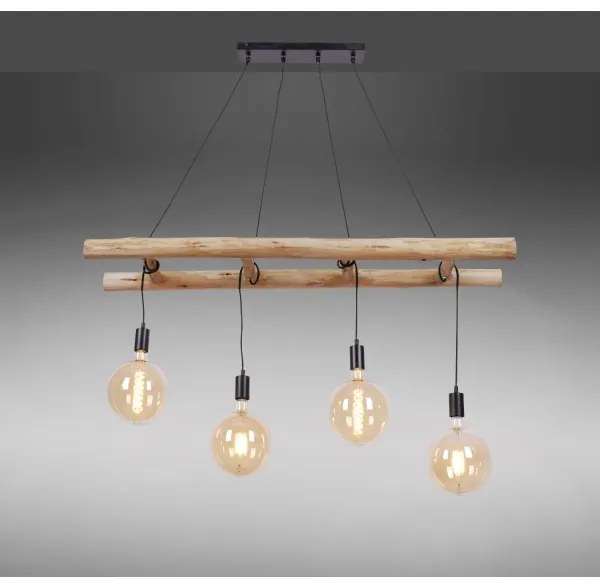 Leuchten Direkt 15025-18 - Luster na lanku EDGAR 4xE27/60W/230V