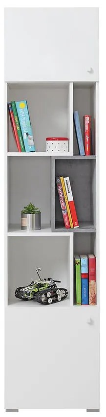 Regál Sigma Si6 biely Lux/betón