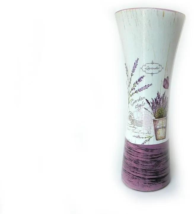 MAKRO - Váza s dekorom Levanduľa 29cm
