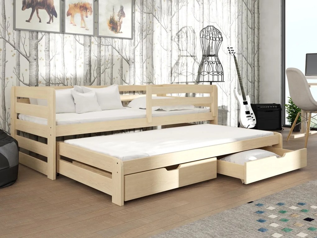 Detská posteľ 90 cm Simo (borovica) (s roštom). Akcia -10%. Vlastná spoľahlivá doprava až k Vám domov. 615018
