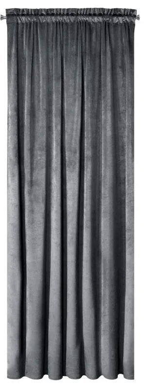 Grafitový zamatový záves ROSA 140x270 cm