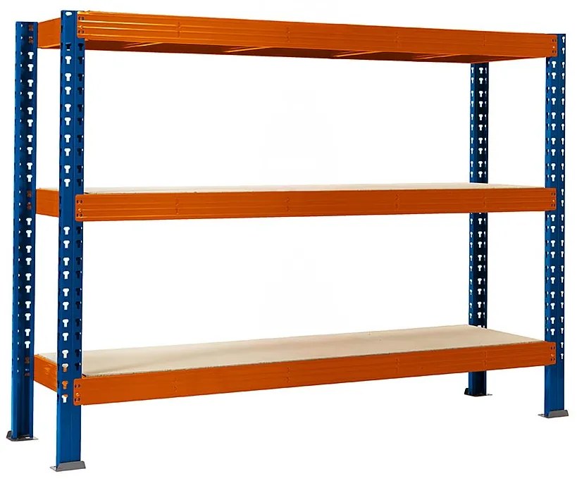 Trestles Nekonečný priemyselný regál 1600x2200x800, 3 police Farba: červená a čierna