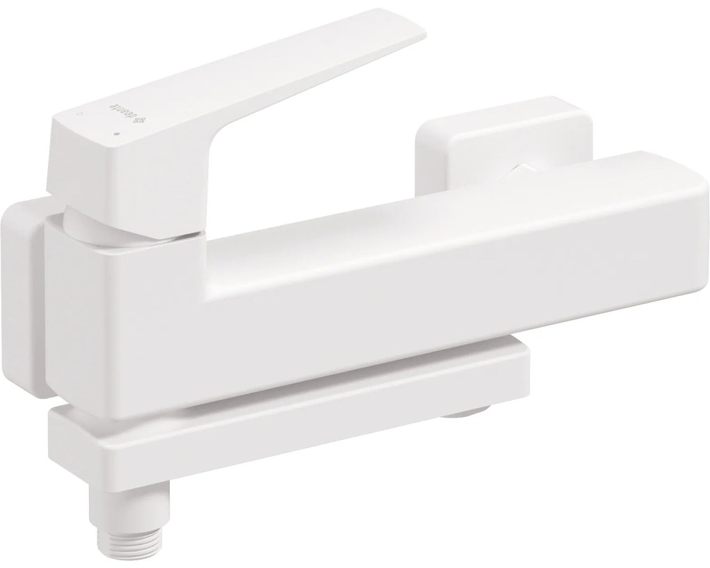 Deante Blur, nástenná vaňová batéria s otočným výtokom, 150 mm, biela matná, DEA-BQL_A12M