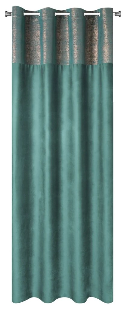 ZATEMŇOVACÍ ZÁVES NA KRÚŽKOCH PERI 140X250 CM TYRKYSOVÁ