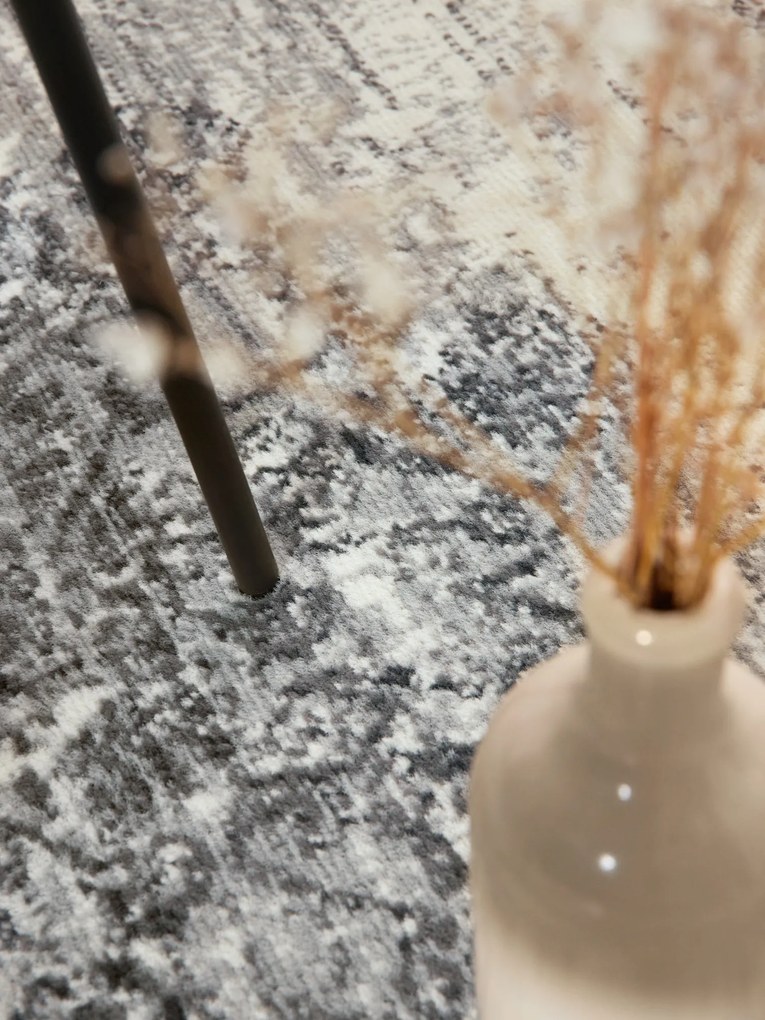 Kusový koberec Gloria Lydia 106254 Creme Grey kruh, 160x160 (priemer) kruh, šedá, chodba / predsieň, Hanse Home