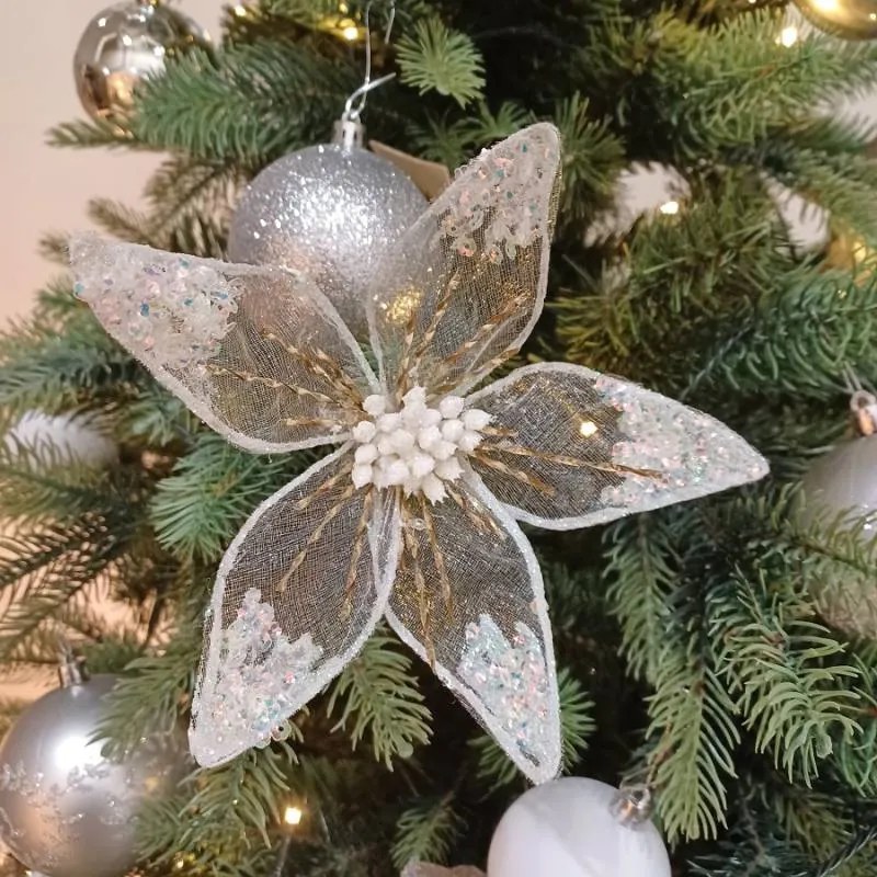 DECOLED Květ, prům. 20 cm, bílá