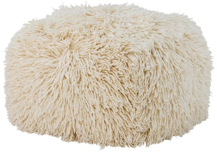 Krémový vlnený taburet Lomba – Bloomingville