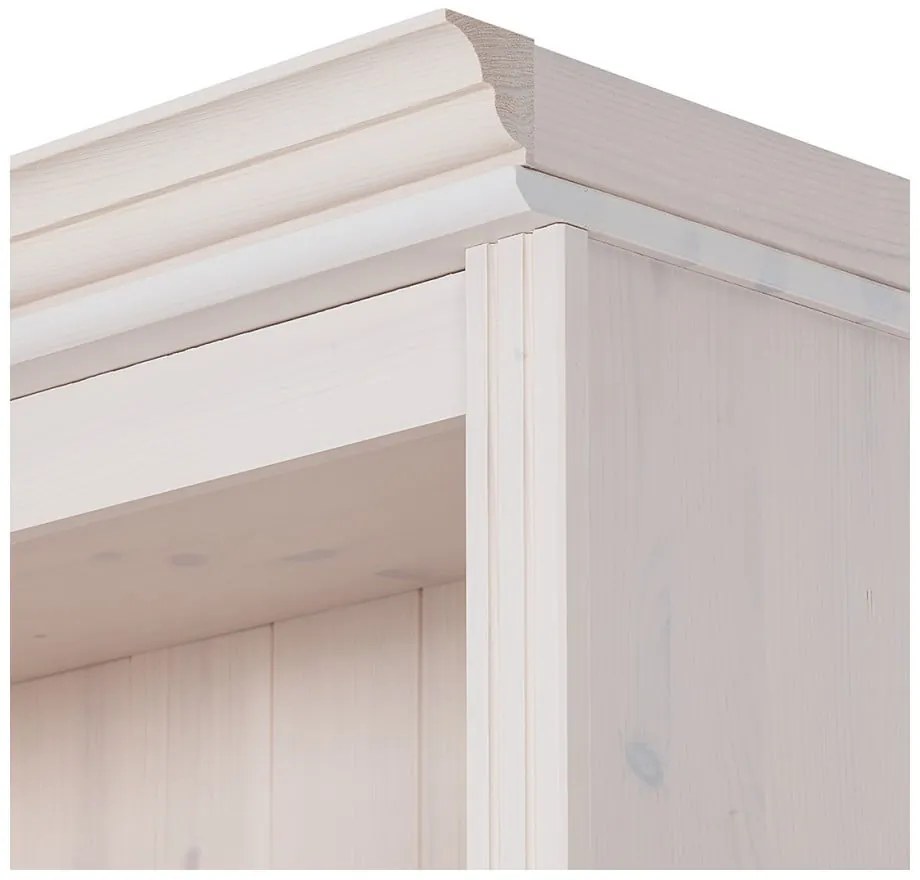 Biela TV zostava z borovicového dreva 214x223 cm Anita – Støraa