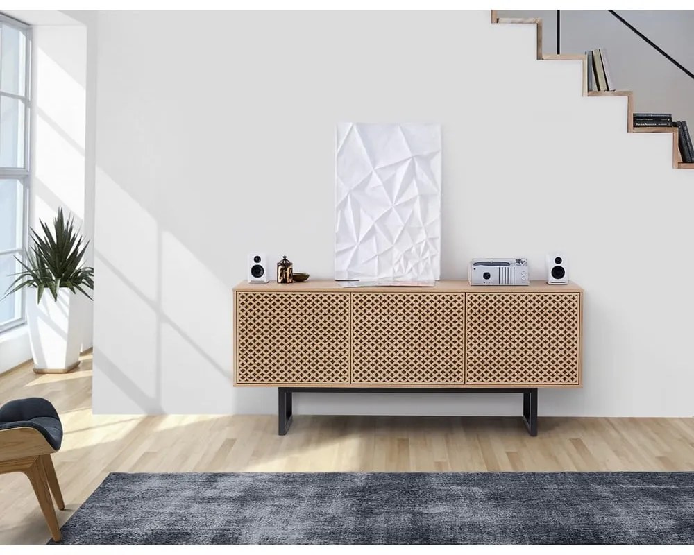 Komoda v dubovom dekore Woodman Mora Diamond, 175 x 75 cm