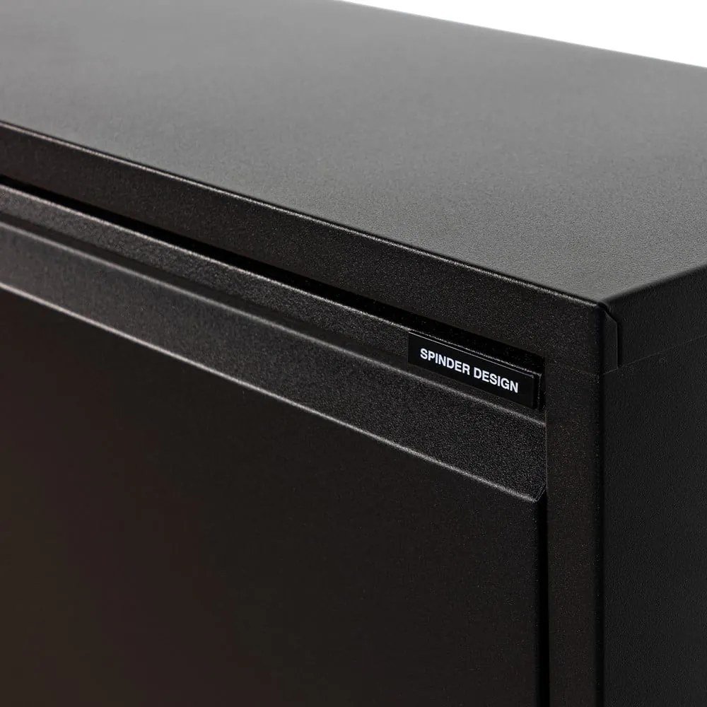 Čierna kovová výklopná/závesná skrinka na topánky 75x41x22 cm Billy – Spinder Design