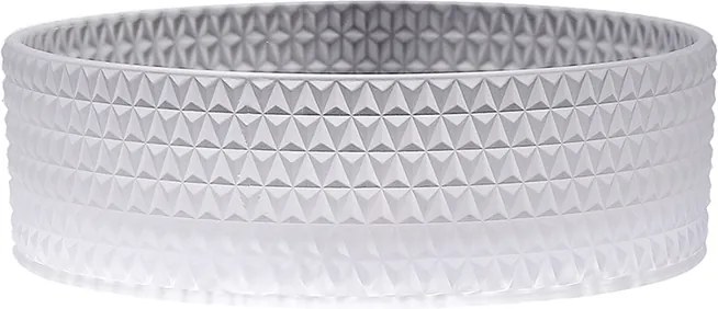 BPS-koupelny Sklenené umývadlo na dosku HYD-BRT1-WH-400 40x12 cm, mat