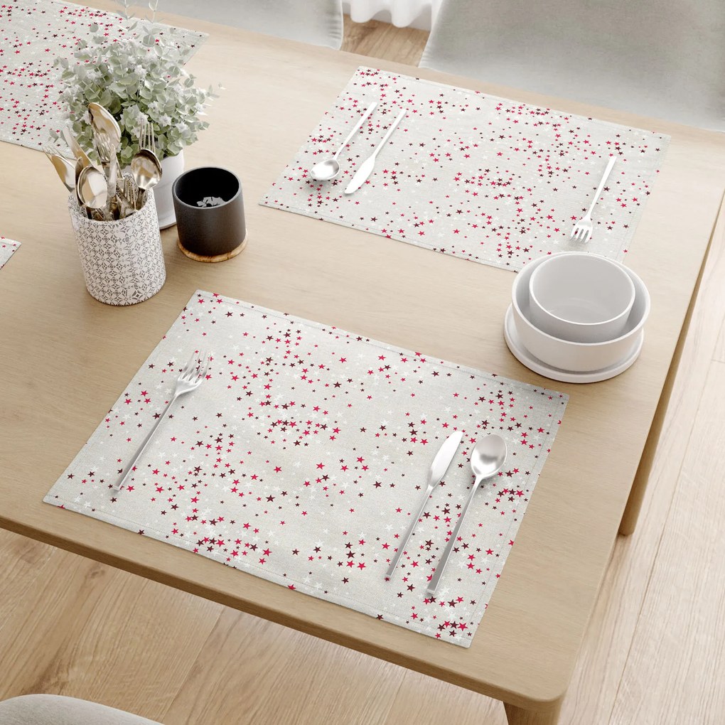 Goldea prestieranie na stôl valencia - hviezdičky na režnej - sada 2ks 30 x 40 cm