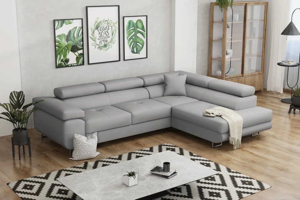 Rohová sedačka NOEL – rozkladacia, úložný priestor | 750 + farieb