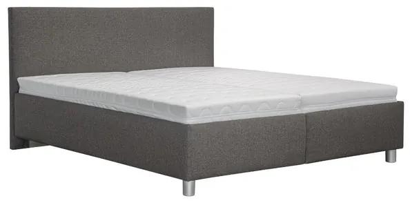 Čalúnená posteľ Adele 180x200, sivá, vrátane matraca