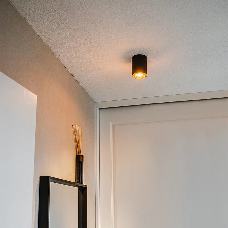 Stropné bodové svetlo čierne so zlatom otočné a naklápateľné - Rondoo up