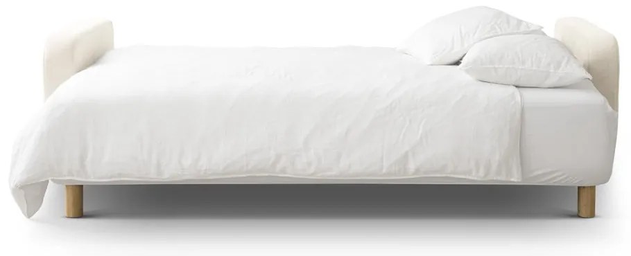 Krémová rozkladacia pohovka s úložným priestorom 231 cm Elen – Micadoni