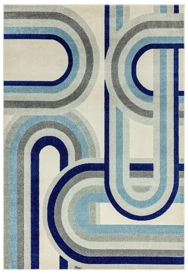 Sivo-modrý koberec 80x150 cm Nova Retro Blue – Asiatic Carpets