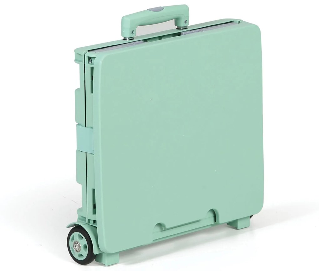 Skladací nákupný vozík, 50L, nosnosť 35 kg, 2 pevné kolieska