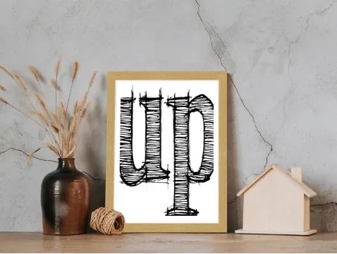 Obraz v drevenom ráme Nordic Up, 20x25 cm%