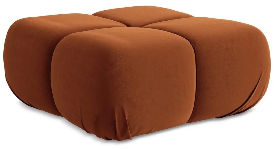 Oranžová zamatová modulárna podnožka Lokua – Makamii