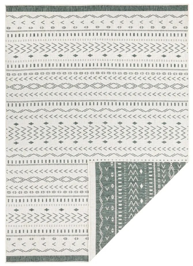 Zeleno-krémový vonkajší koberec Bougari Kuba, 80 x 150 cm