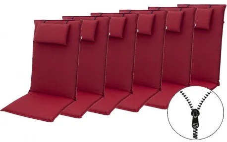 Doppler ELEGANT 2428 vysoký - set 6 ks - podušky na stoličky a kresla s podhlavníkom