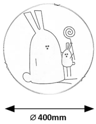 Rabalux 71279 - Detské stropné svietidlo FLAPPY 2xE27/60W/230V