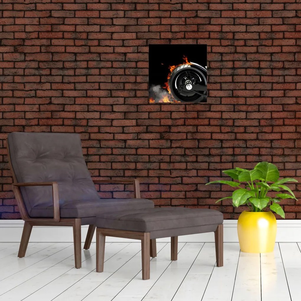 Obraz horiace motorky