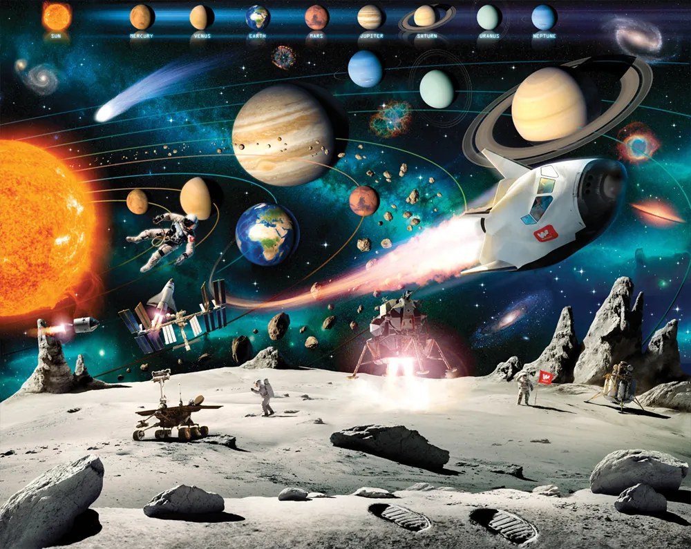3D tapeta pre deti Walltastic - Vesmír 305 x 244 cm